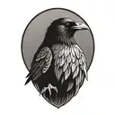 raven tattoo design idea