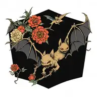 bat tattoo design idea