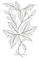leaf tattoo design idea