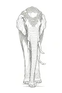 elephant tattoo design idea