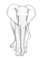 elephant tattoo design idea