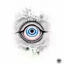 Evil Eye tattoo design idea