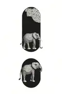 elephant tattoo design idea