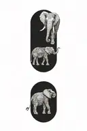 elephant tattoo design idea