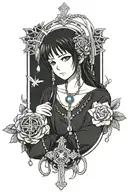 rosary tattoo design idea