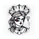 Queen of Hearts tattoo design idea