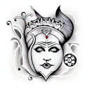 Queen of Hearts tattoo design idea