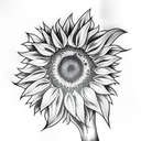 Sunflower tattoo design idea