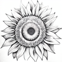 Sunflower tattoo design idea
