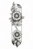 sunflower tattoo design idea
