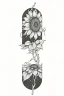 sunflower tattoo design idea