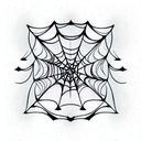 Spider Web tattoo design idea