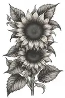 sunflower tattoo design idea