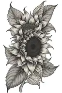 sunflower tattoo design idea