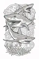 shark tattoo design idea