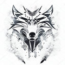 Wolf tattoo design idea