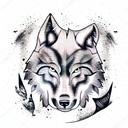 Wolf tattoo design idea