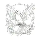 dove tattoo design idea