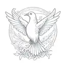 dove tattoo design idea