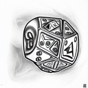 Dice tattoo design idea