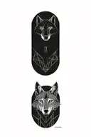 wolf tattoo design idea