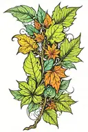 leaf tattoo design idea