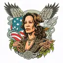 Kamala Harris, Eagles of Justice tattoo design idea
