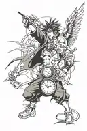 clock tattoo design idea