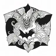 bat tattoo design idea