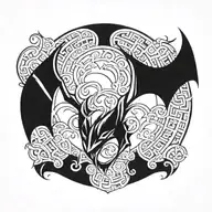 bat tattoo design idea