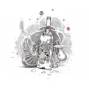 Wine Bottle tattoo design idea