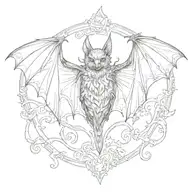 bat tattoo design idea