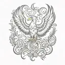 phoenix tattoo design idea