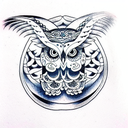 Owl tattoo design idea