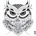Owl tattoo design idea
