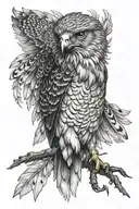 hawk tattoo design idea