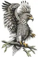 hawk tattoo design idea