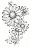 daisy tattoo design idea
