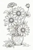 daisy tattoo design idea