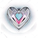 Heart tattoo design idea