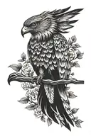 hawk tattoo design idea