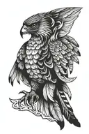 hawk tattoo design idea