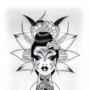 Geisha tattoo design idea