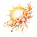 sun tattoo design idea