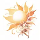 sun tattoo design idea