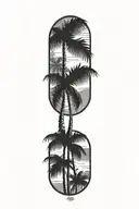 palm-tree tattoo design idea