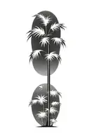 palm-tree tattoo design idea