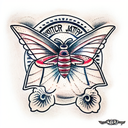 Moth tattoo design idea