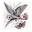 Moth tattoo design idea