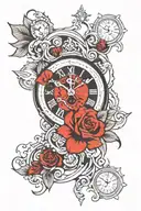 clock tattoo design idea